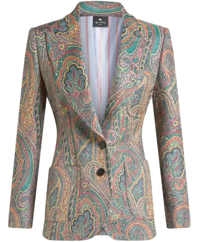 Elsbeth S02 Carrie Preston Paisley Printed Blazer - Image 2