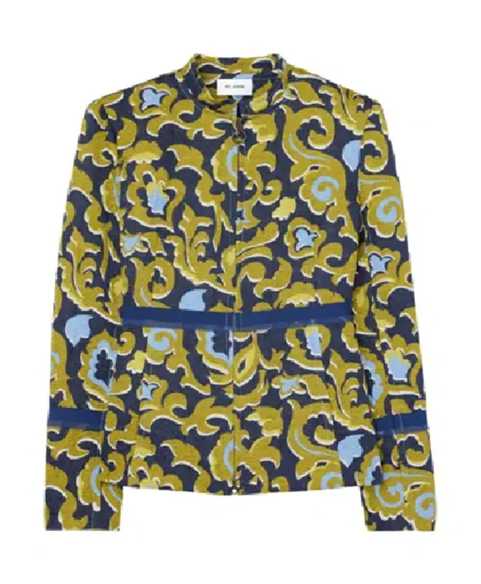 Buy Now Carrie Preston Elsbeth Season 02 Elsbeth Tascioni Paisley Printed Jacket For Unisex
