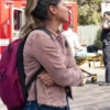 Buy Now Celina Juarez TV Series The Rookie Season 07 Lisseth Chavez Pink Corduroy Jacket For Unisex