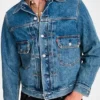 Buy Now Charlie Evans TV Series Paradise 2025 Jeremy Bradford Blue Denim Jacket For Unisex