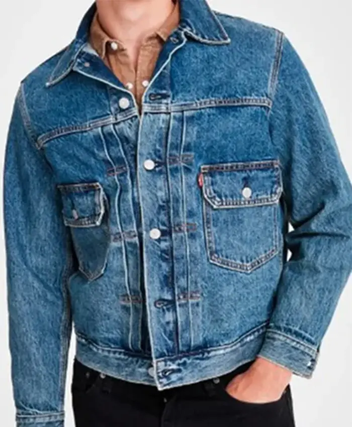 Buy Now Charlie Evans TV Series Paradise 2025 Jeremy Bradford Blue Denim Jacket For Unisex