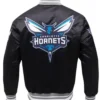 Buy Now Charlotte Hornets Script Tail Black Varsity Jacket For Men And Women
