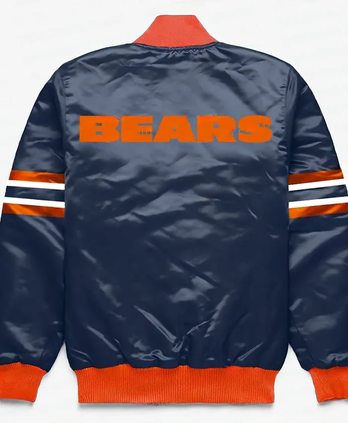 Buy Now Chicago Bears Button Down Navy Blue Varsity Jacket For Men And Women