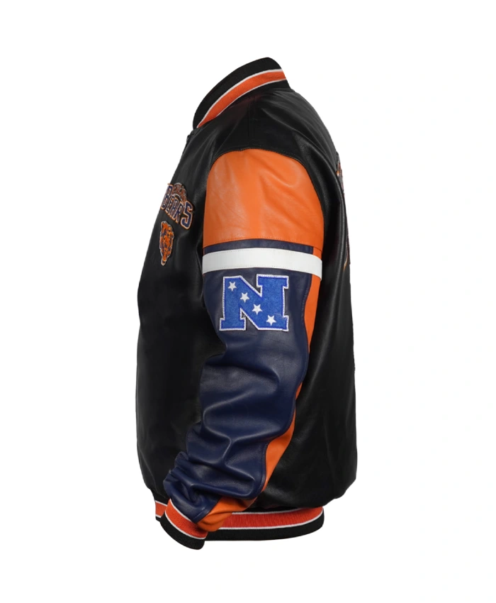 Buy Now Chicago Bears Multicolor Bomber Leather Jacket For Men Women