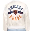 Buy Now Chicago Bears Printed Logo Cream Varsity Jacket For Men And Women