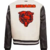 Buy Now Chicago Bears Retro Classic Black And White Varsity Jacket For Men And Women