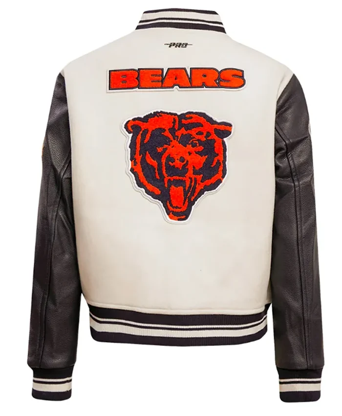 Buy Now Chicago Bears Retro Classic Black And White Varsity Jacket For Men And Women