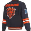 Buy Now Chicago Bears Striped Navy Blue Varsity Jacket For Men And Women