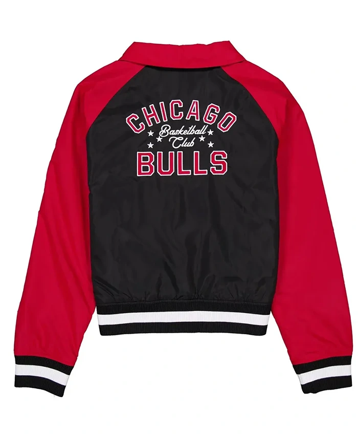Buy Now Chicago Bulls Black And Red Throwback Varsity Jacket For Men And Women