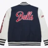 Buy Now Chicago Bulls Navy And White Letterman Varsity Jacket For Men And Women
