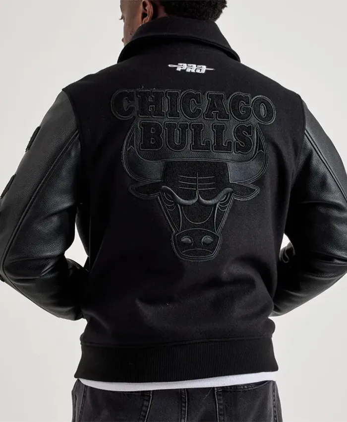 Buy Now Chicago Bulls Patches Black Letterman Varsity Jacket For Men And Women
