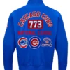 Buy Now Chicago Cubs Area Code Royal Blue Bomber Jacket For Men And Women