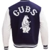 Buy Now Chicago Cubs Retro Classic Navy Blue And White Varsity Jacket For Men And Women