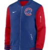 Buy Now Chicago Cubs Royal And Red Dugout Full Zip Bomber Jacket For Unisex