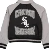 Buy Now Chicago White Sox Black And Grey Throwback Varsity Jacket For Unisex