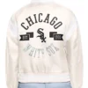Buy Now Chicago White Sox Printed Logo Cream Varsity Jacket For Men And Women