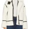 Buy Now Christina In The Country Season 02 Christina Hall White Sherpa Leather Trim Jacket For Unisex
