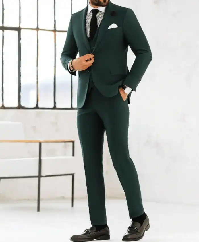 Buy Now Christmas Forest Green Suit For Men And Women