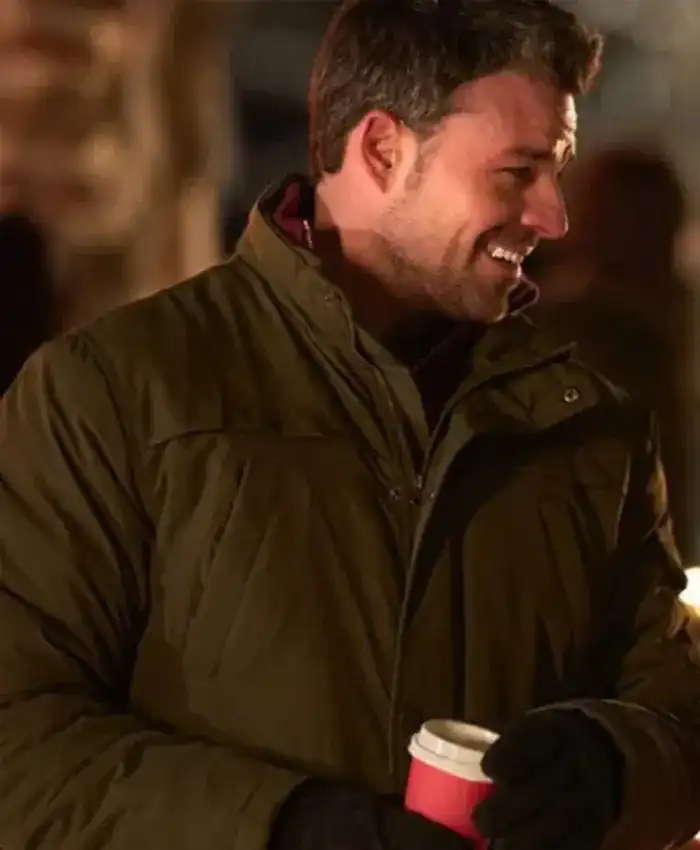 Buy Now Christmas Under The Northern Lights Jesse Hutch Green Puffer Jacket For Sale