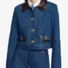 Buy Now Colby Muhammad TV Series Beyond The Gates 2025 Kat Richardson Denim Leather Collar Jacket For Unisex