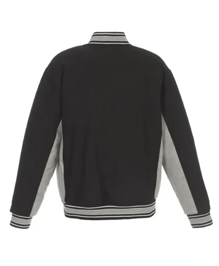 Buy Now Colorado Rockies Accent Grey And Black Varsity Jacket For Unisex
