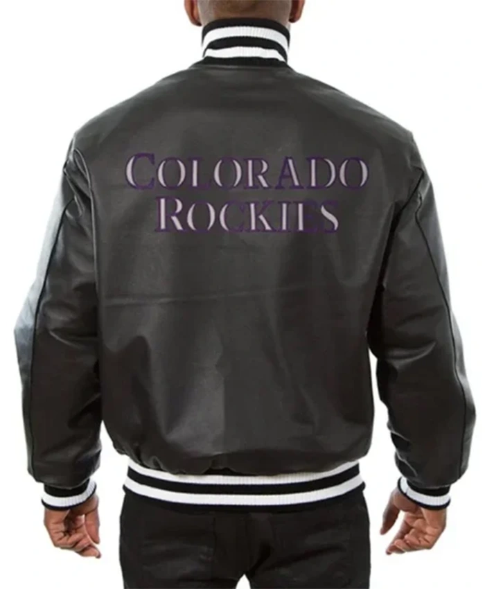 Buy Now Colorado Rockies Black Leather Varsity Jacket For Men And Women