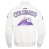 Buy Now Colorado Rockies Current Logo Game Day Eggshell Varsity Jacket For Unisex