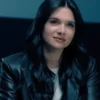 Buy Now Cora McLeod TV Series Providence Falls Season 01 Katie Stevens Black Leather Blazer For Unisex