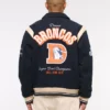 Buy Now Denver Broncos Navy Blue Varsity Jacket For Men And Women
