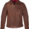 Buy Now Dermot Mulroney TV Series Chicago Fire Season 13 Dom Pascal Brown Leather Jacket For Unisex