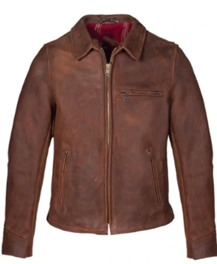 Buy Now Dermot Mulroney TV Series Chicago Fire Season 13 Dom Pascal Brown Leather Jacket For Unisex
