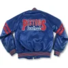 Buy Now Detroit Pistons Pick And Roll Blue Varsity Jacket For Men And Women
