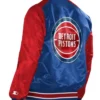 Buy Now Detroit Pistons Renegade Royal Blue And Red Varsity Jacket For Unisex