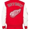 Buy Now Detroit Red Wings Animal Patches Red And White Varsity Jacket For Men And Women