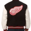 Buy Now Detroit Red Wings Black And OFF White Two Tone Varsity Jacket For Men And Women