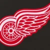Buy Now Detroit Red Wings Front Hit Black Poly Twill Varsity Jacket For Men And Women