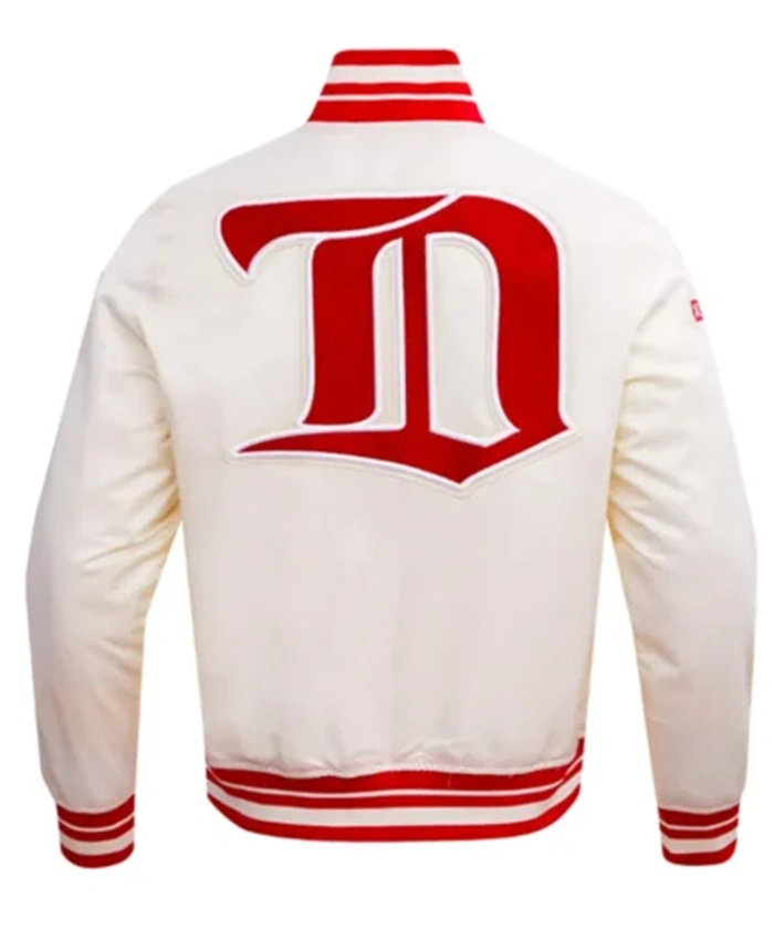 Buy Now Detroit Red Wings Retro Classic Rib OFF White Varsity Jacket For Unisex