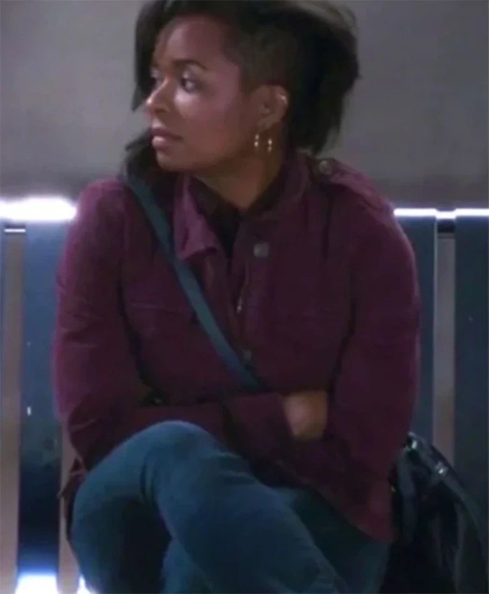 Buy Now Dr. Simone Griffith TV Series Greys Anatomy Season 21 Alexis Floyd Maroon Cotton Jacket For Unisex