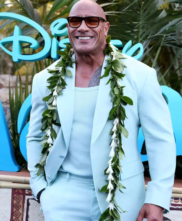 Buy Now Dwayne Johnson Moana 2 World Premiere White Suit For Men And Women