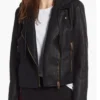 Buy Now Eden McCoy TV Series General Hospital 2025 Josslyn Jacks Black Leather Moto Jacket For Unisex