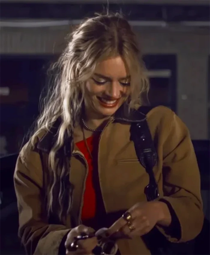 Buy Now Edie Movie Eenie Meanie 2025 Samara Weaving Brown Jacket For Unisex