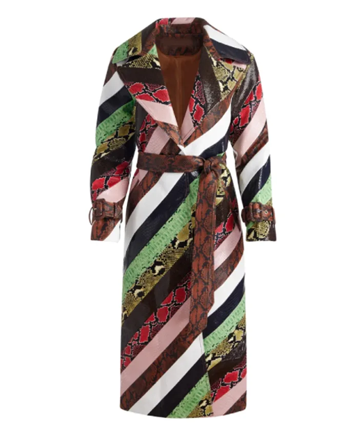 Elsbeth 2025 Carrie Preston Snakeskin Trench Coat - Image 2