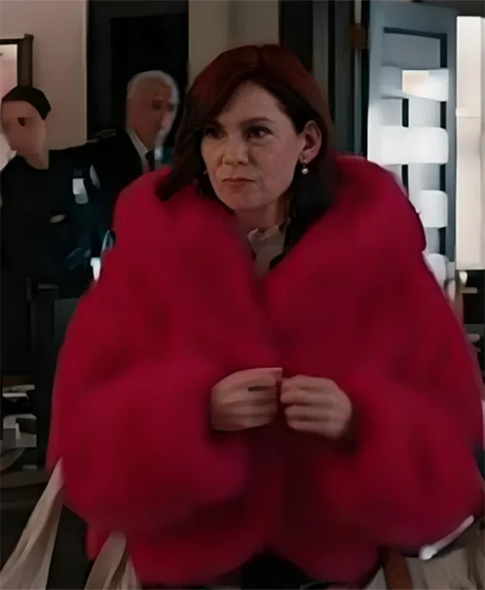 Buy Now Elsbeth Tascioni TV Series Elsbeth Season 02 Carrie Preston Pink Cropped Fur Coat For Unisex