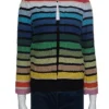 Buy Now Elsbeth Tascioni TV Series Elsbeth Season 02 Carrie Preston Rainbow Striped Textured Cropped Jacket For Unisex