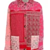 Buy Now Emily In Paris Samuel Arnold Red Patchwork Printed Jacket For Sale