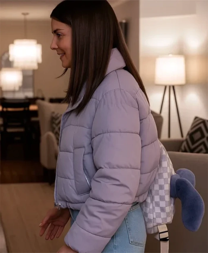 Buy Now Emily Movie Before Your Father Finds Us 2025 Jaeda Lily Miller Lilac Puffer Jacket For Unisex