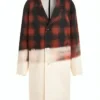 Buy Now Emily In Paris Red Wool Checked Coat For Sale