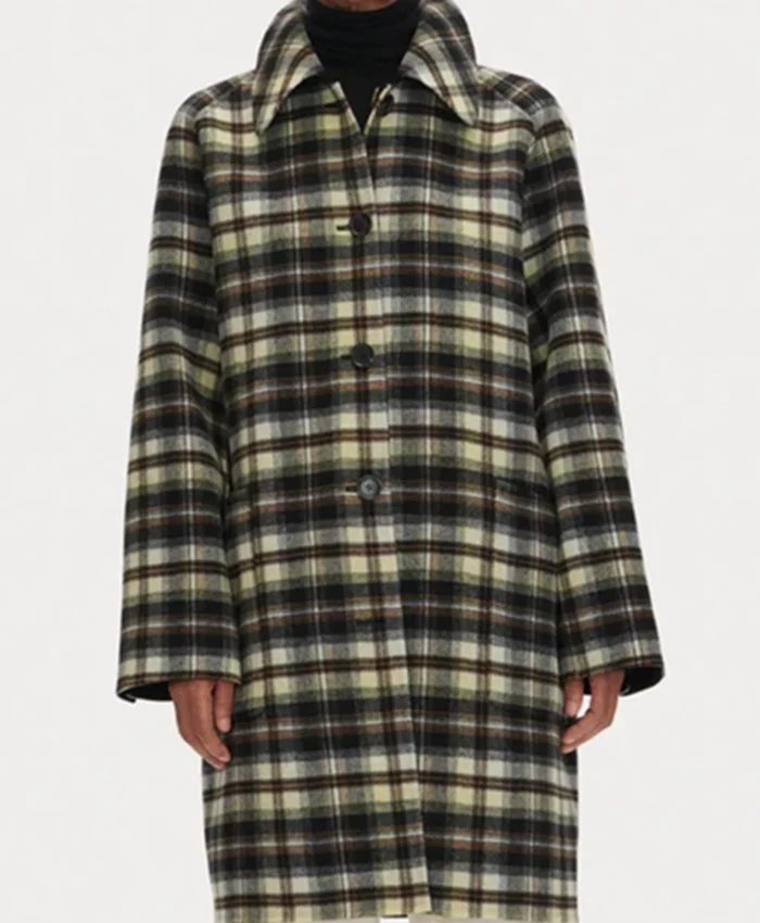 Buy Now Erika Christensen TV Series Will Trent Season 03 Angie Polaski Multicolor Plaid Coat For Unisex
