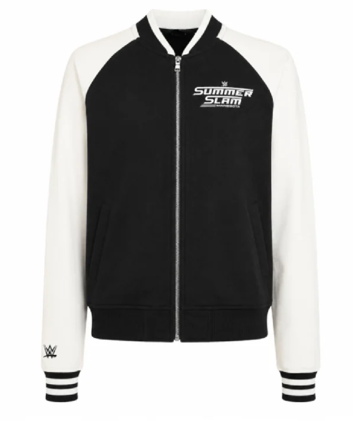 Buy Now Erin Andrews SummerSlam Black and White Varsity Jacket
