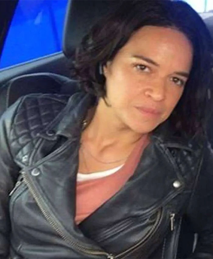 Fast And Furious 9 Letty Ortiz Black Biker Leather Jacket - Image 2